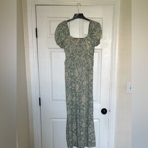 Green Floral Jumpsuit